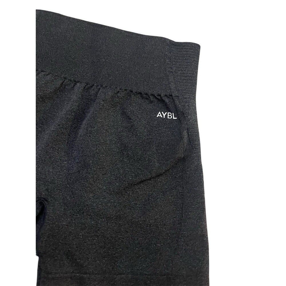 AYBL Biker Shorts Womens‎ S Black Seamless High Waisted Workout Activewear - Picture 4 of 7